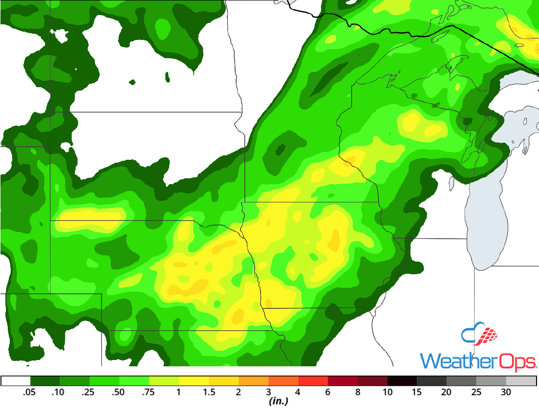 Rainfall Accumulation for Saturday, June 30, 2018