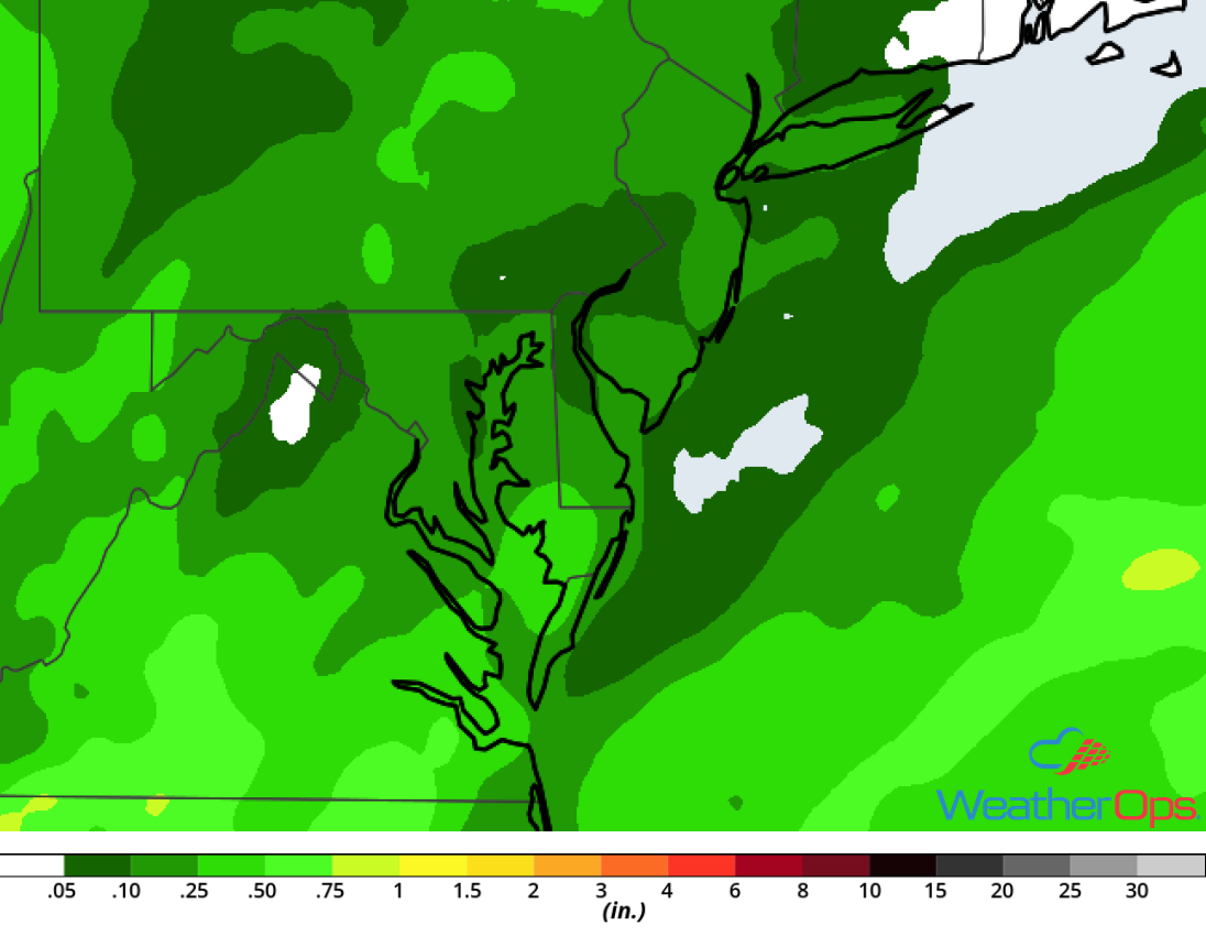 Rainfall Accumulation for Tuesday, July 31, 2018