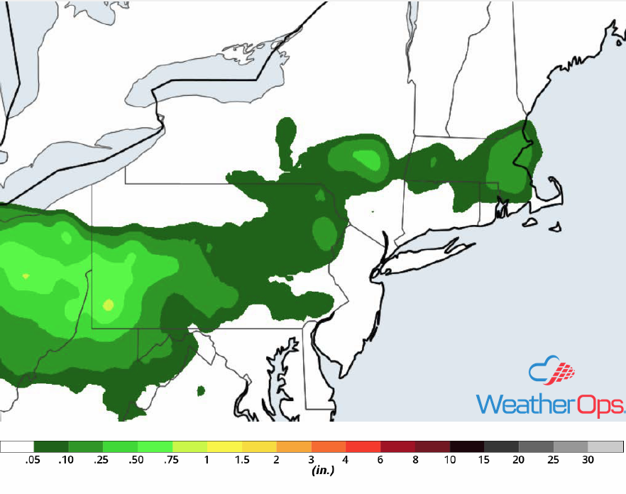 Rainfall Accumulation for Friday, August 10, 2018