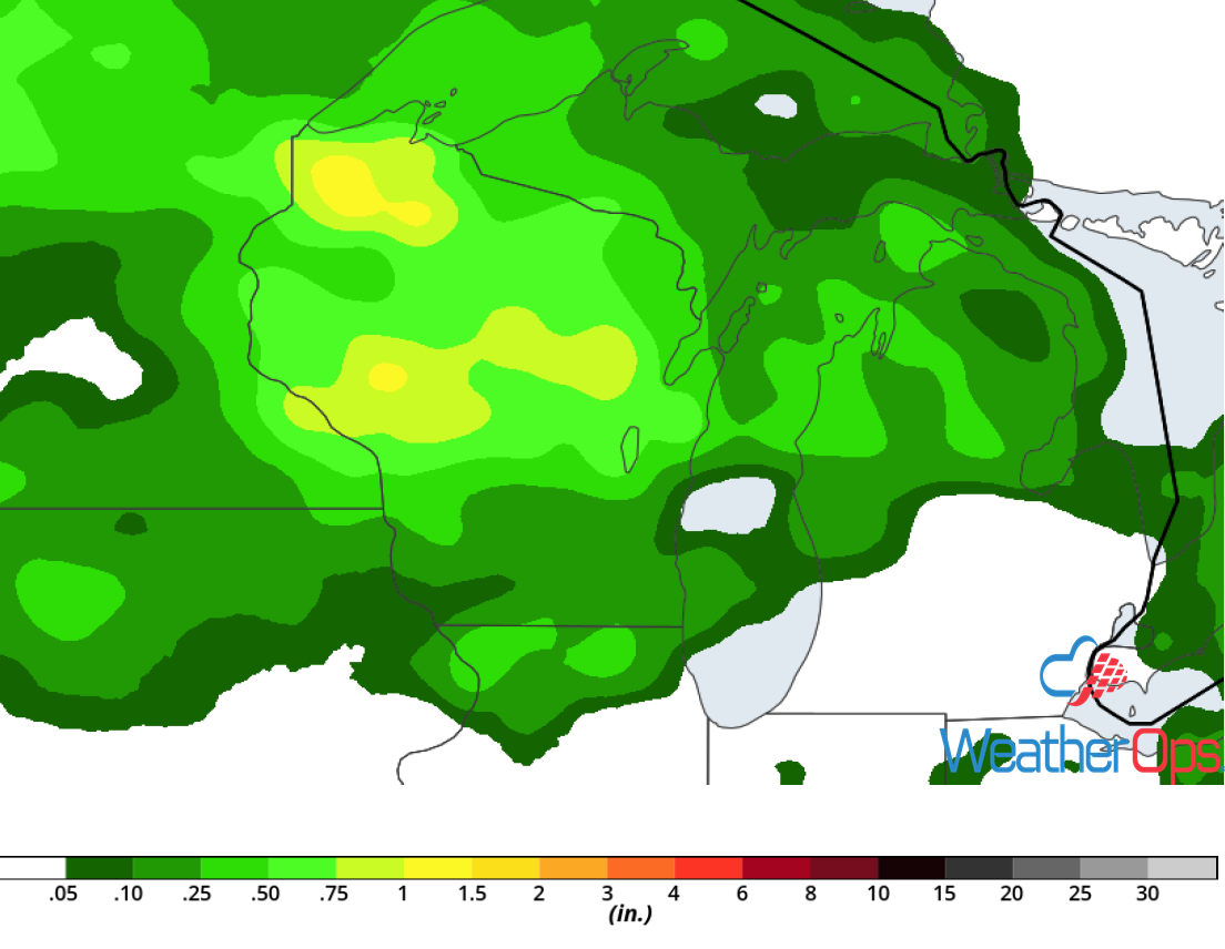 Rainfall Accumulation for Sunday, August 26, 2018