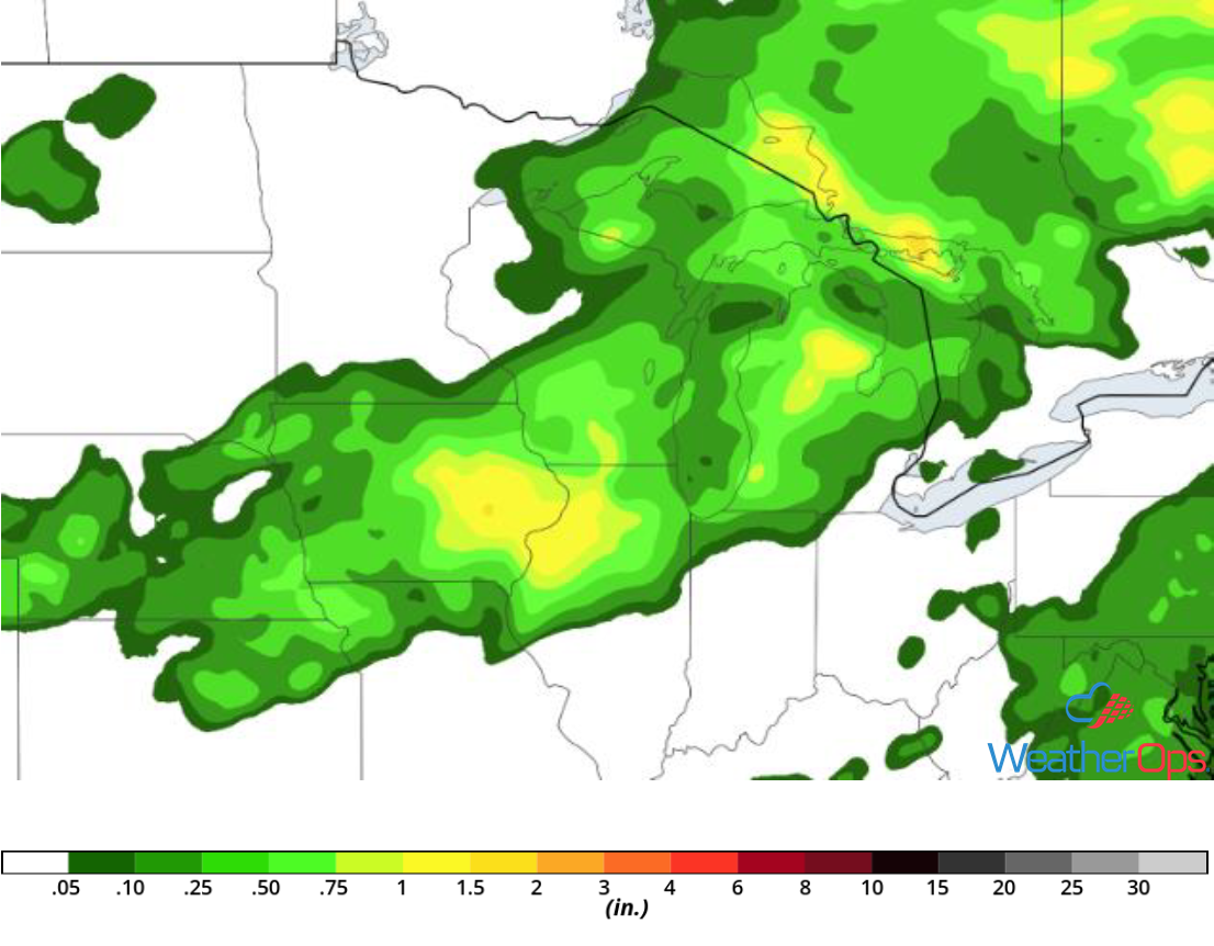 Rainfall Accumulation for Saturday, September 1, 2018