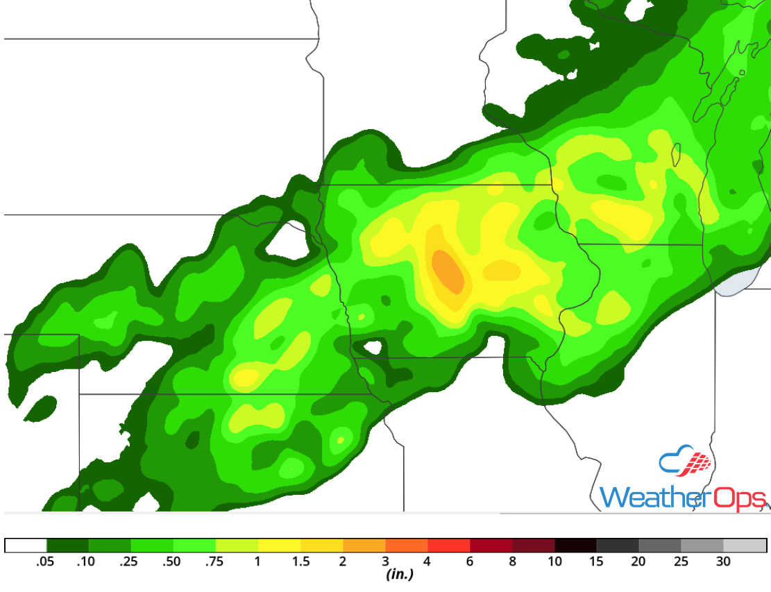 Rainfall Accumulation for Saturday, September 1, 2018