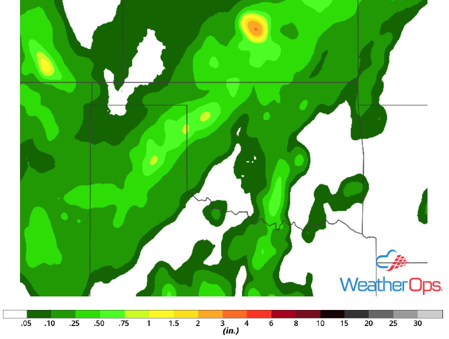 Rainfall Accumulation for Wednesday, September 5, 2018