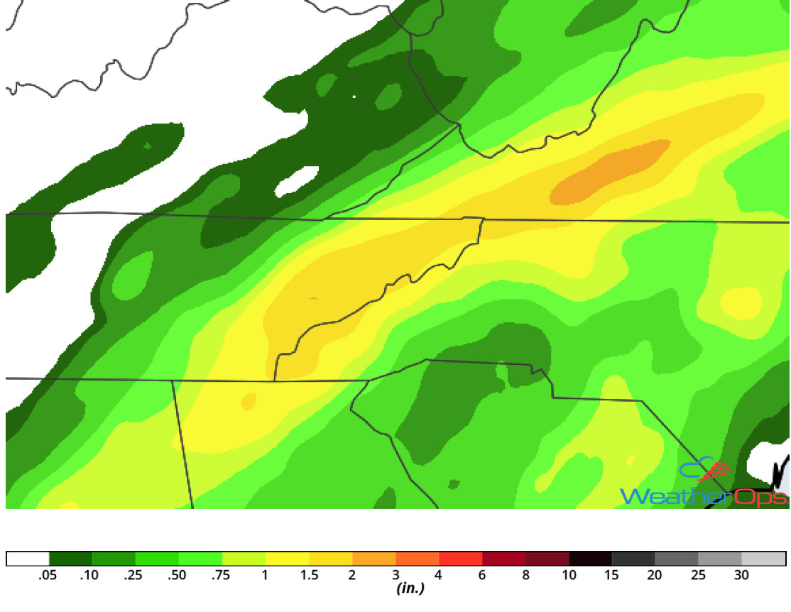 Rainfall Accumulation for Thursday, September 27, 2018