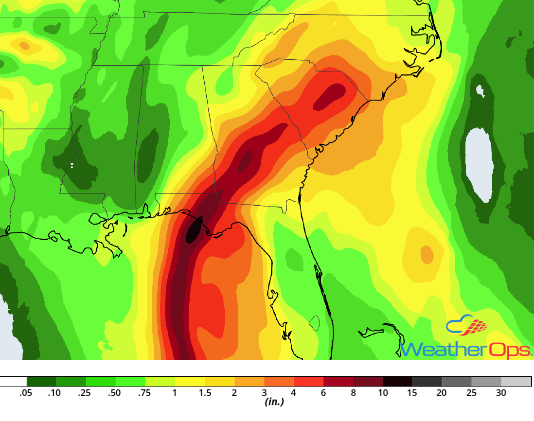 Rainfall Accumulation for October 10-11, 2018