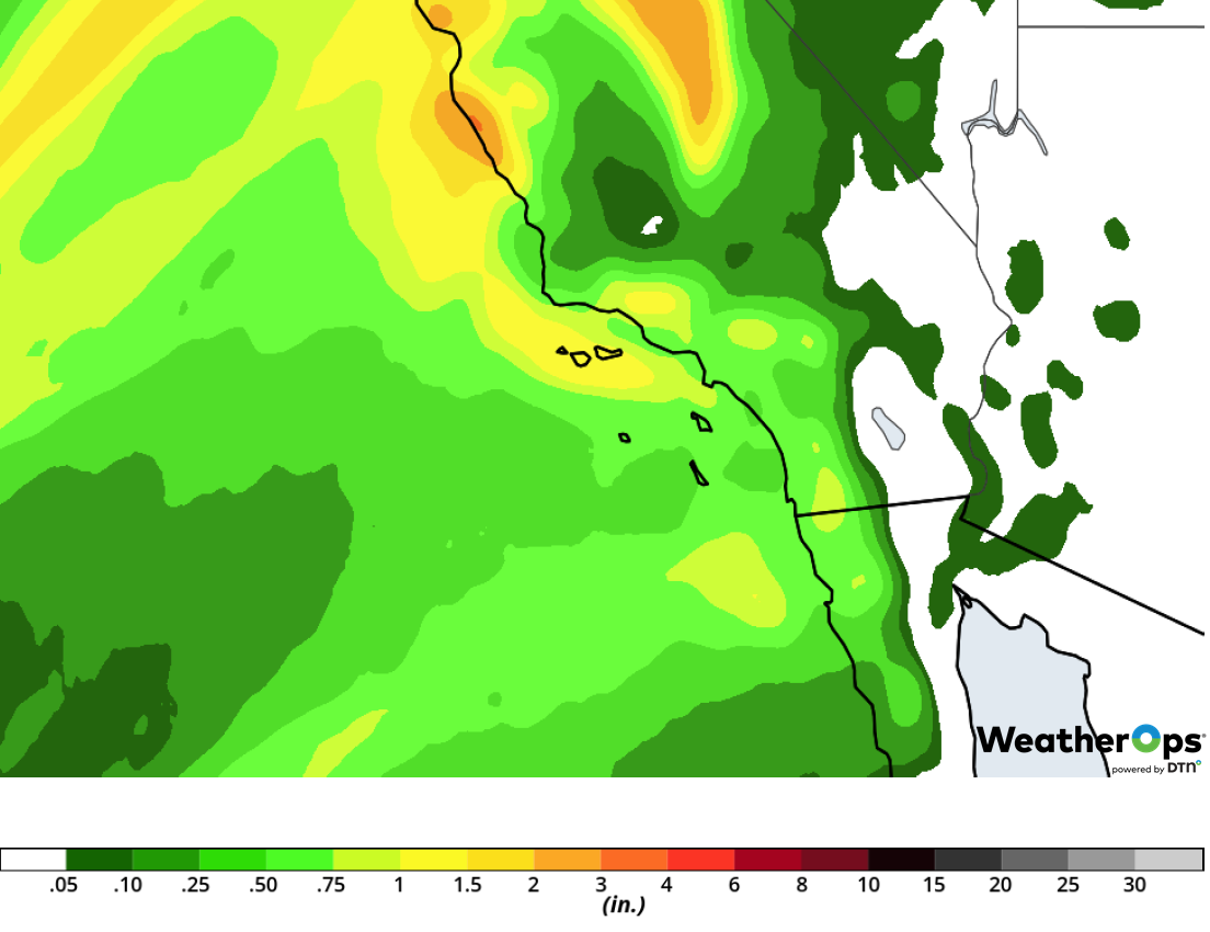 Rainfall Accumulation for Wednesday, February 13, 2019