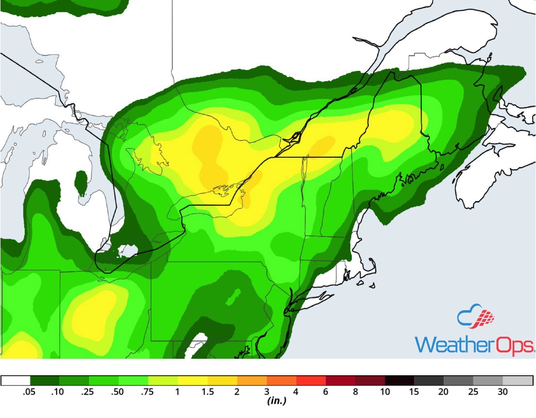 Rainfall Accumulation for Friday, August 17, 2018