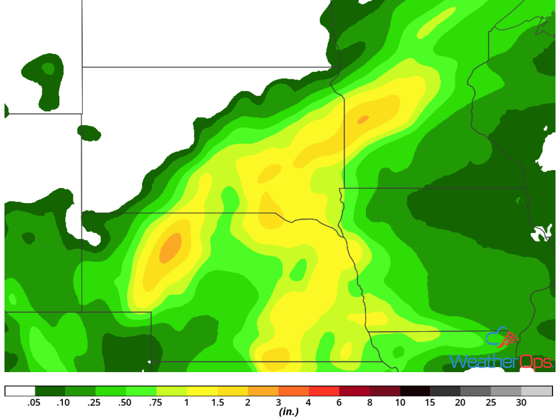 Rainfall Accumulation for Saturday, May 19, 2018