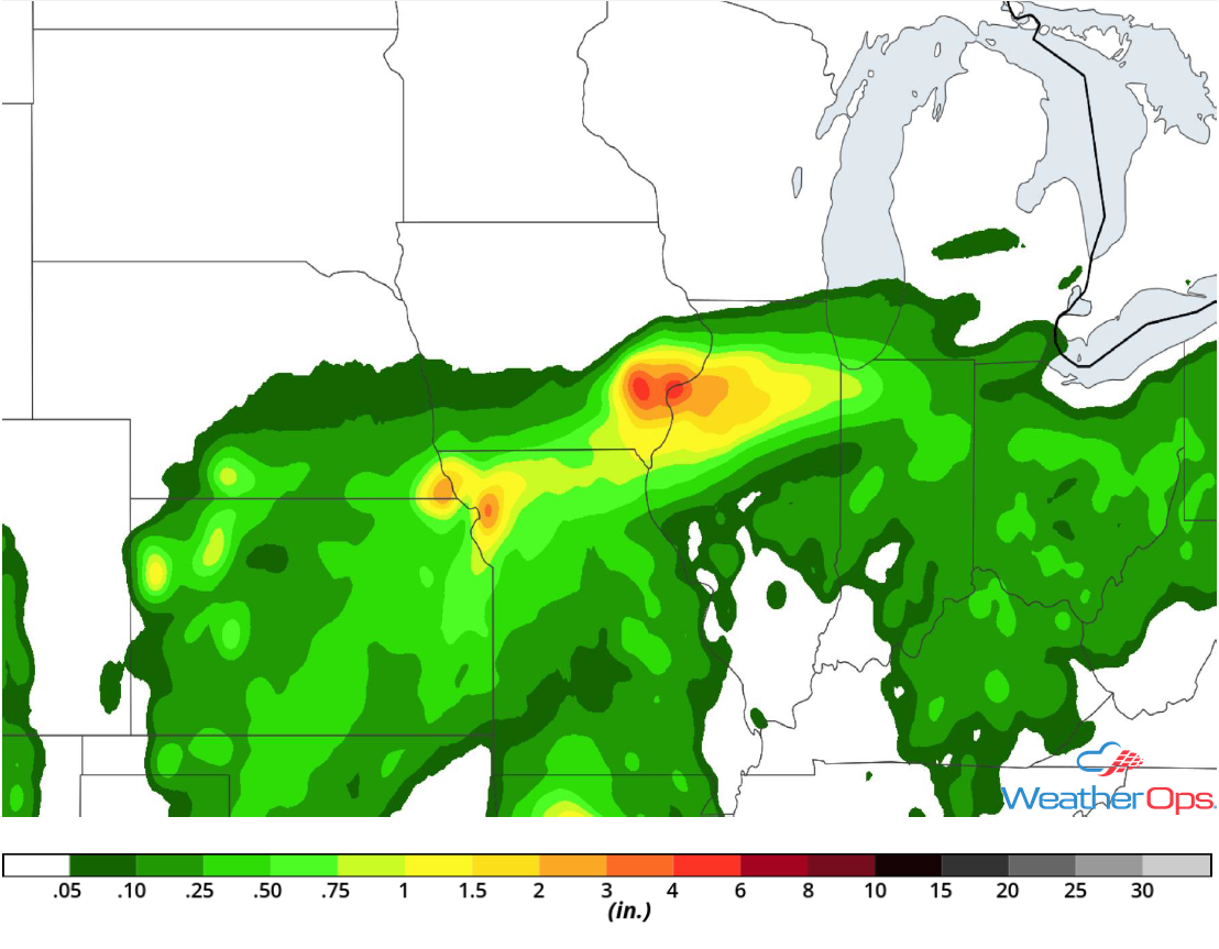 Rainfall Accumulation for Thursday, September 6, 2018