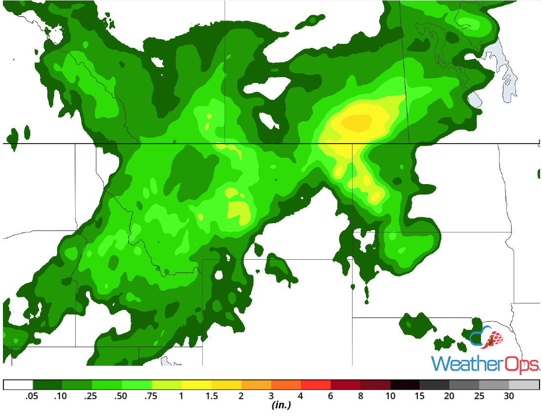 Rainfall Accumulation for Thursday, May 31, 2018