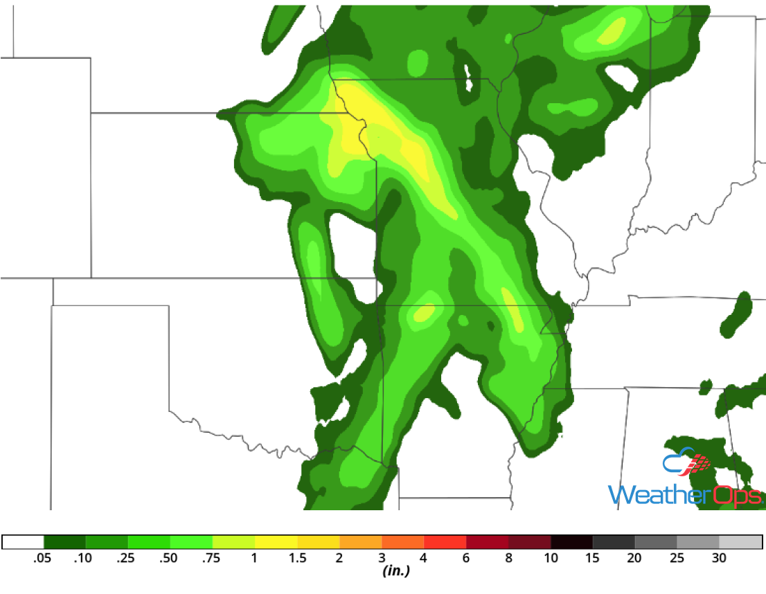 Rainfall Accumulation for Saturday, June 2, 2018