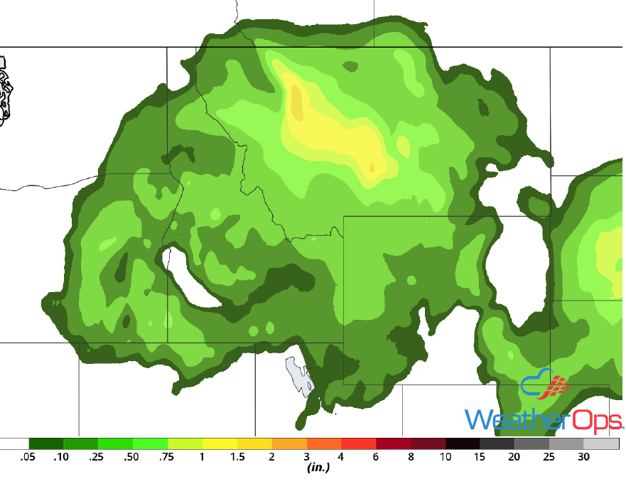 Rainfall Accumulation for Monday, June 18, 2018