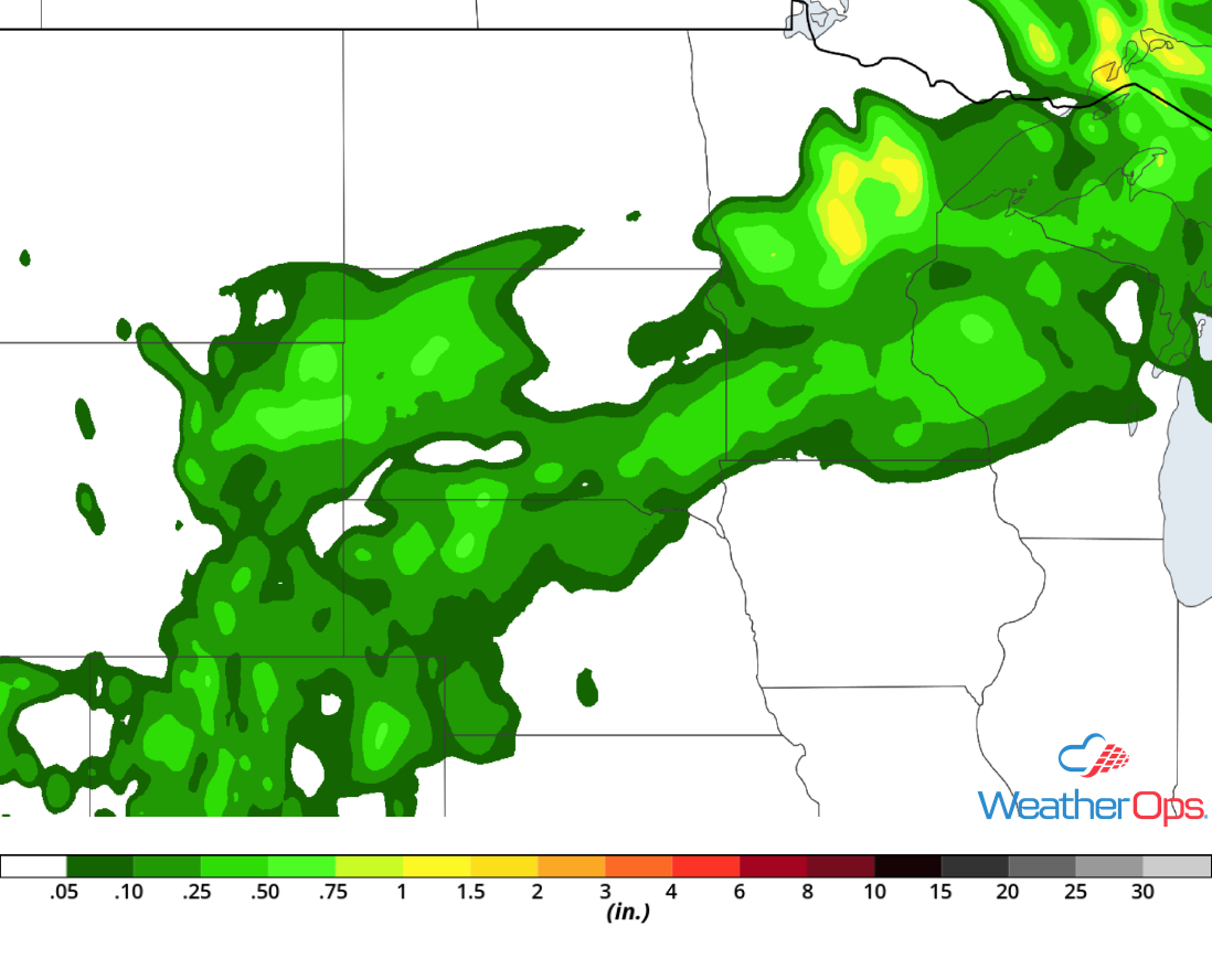 Rainfall Accumulation for Thursday, July 12, 2018