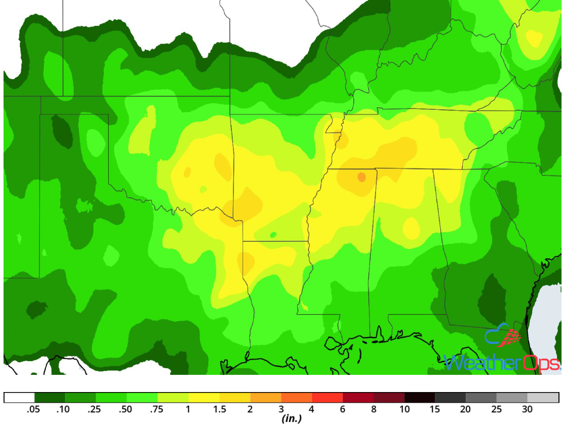 Rainfall Accumulation for August 8-9, 2018