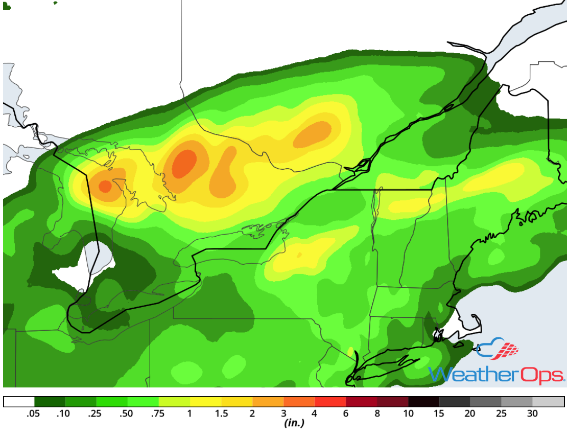 Rainfall Accumulation for Friday, August 17, 2018