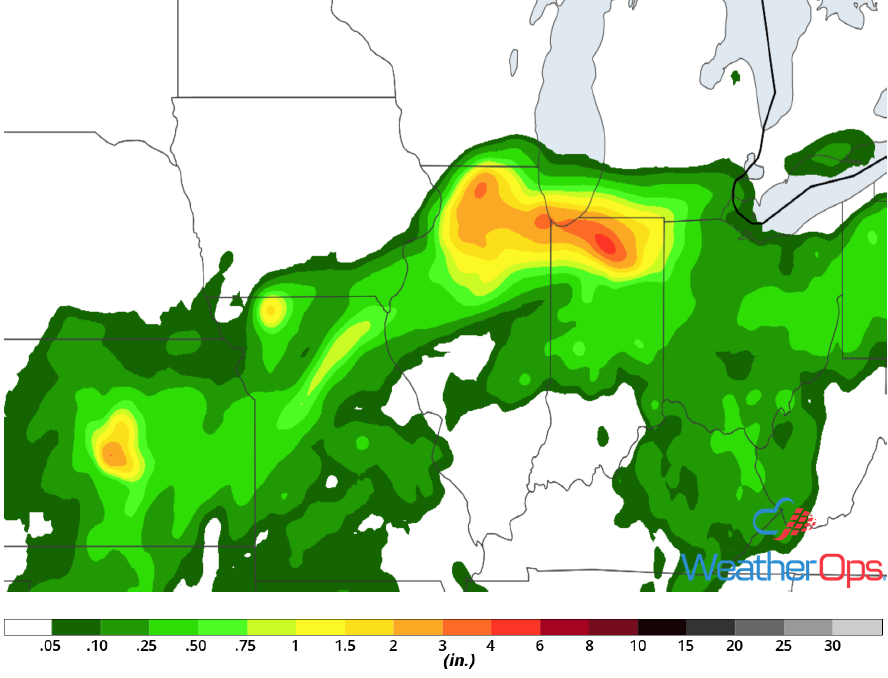 Rainfall Accumulation for Thursday, September 6, 2018