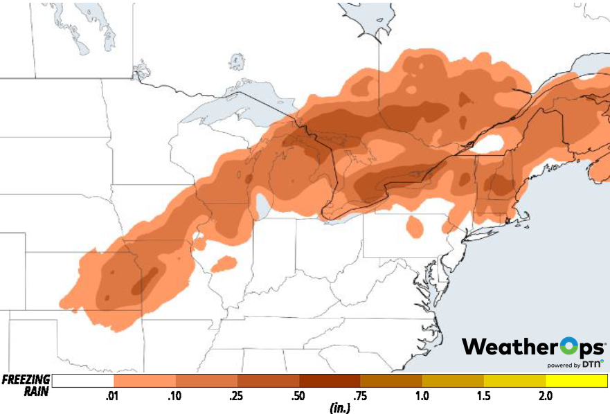 Freezing Rain Accumulation February 6-7, 2019