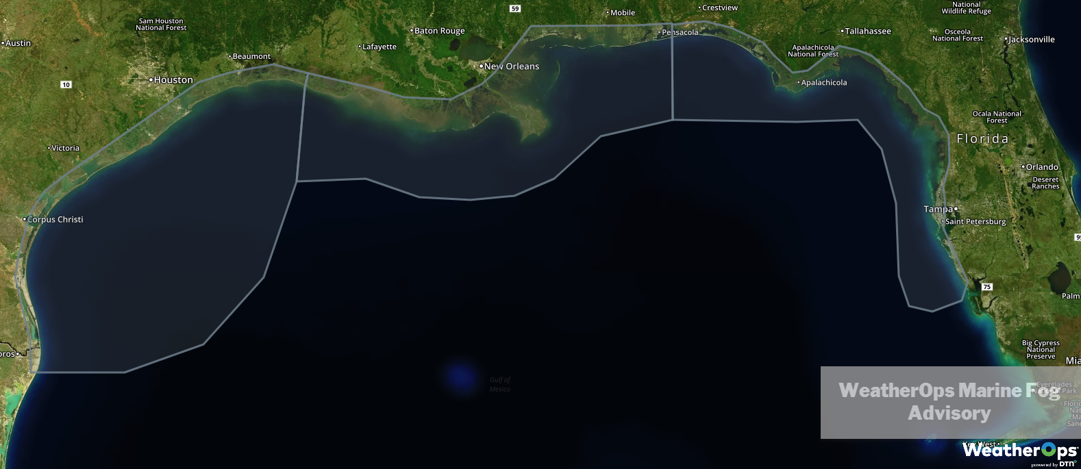 WeatherOps Marine Fog Advisory 2/21/19