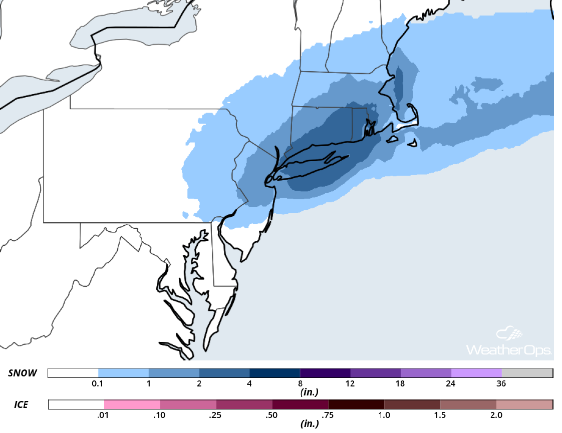 Snow Accumulation Monday, April 2, 2018