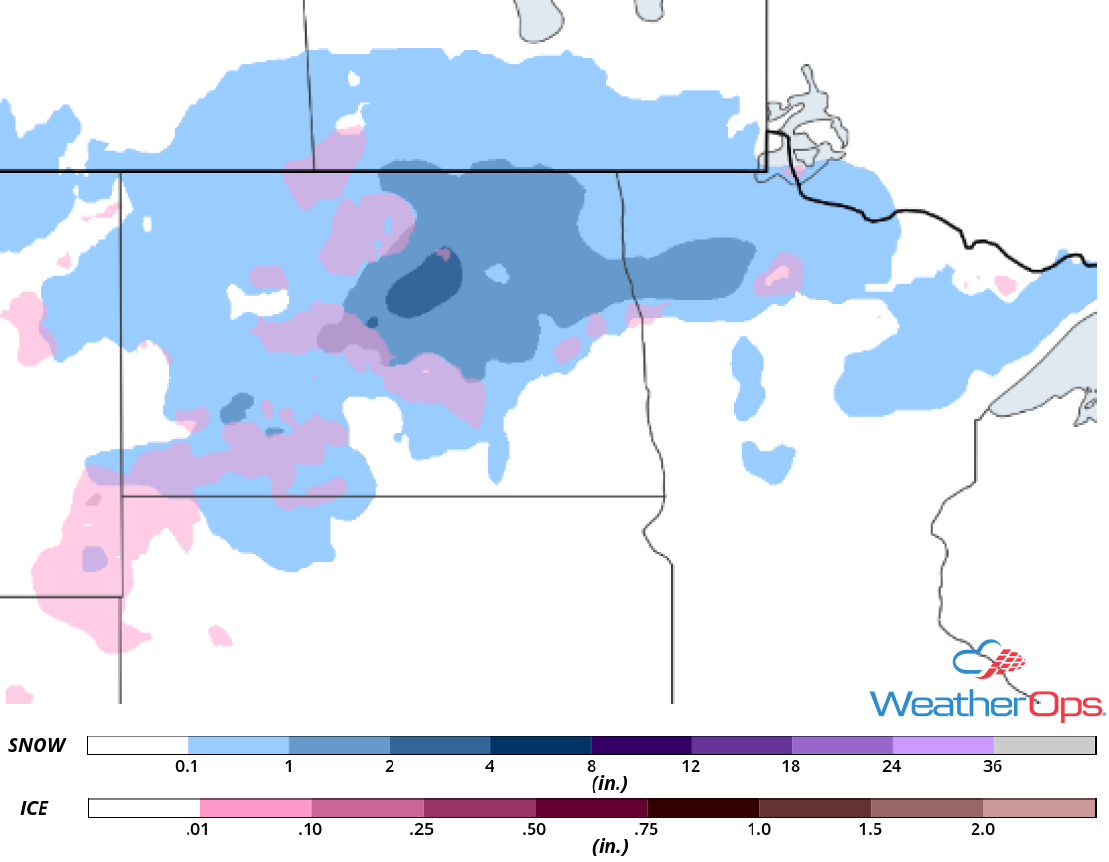 Snow Accumulation for Thursday, October 4, 2018