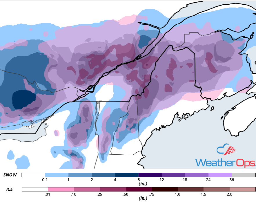 Snow and Ice Accumulation for Saturday, October 27, 2018
