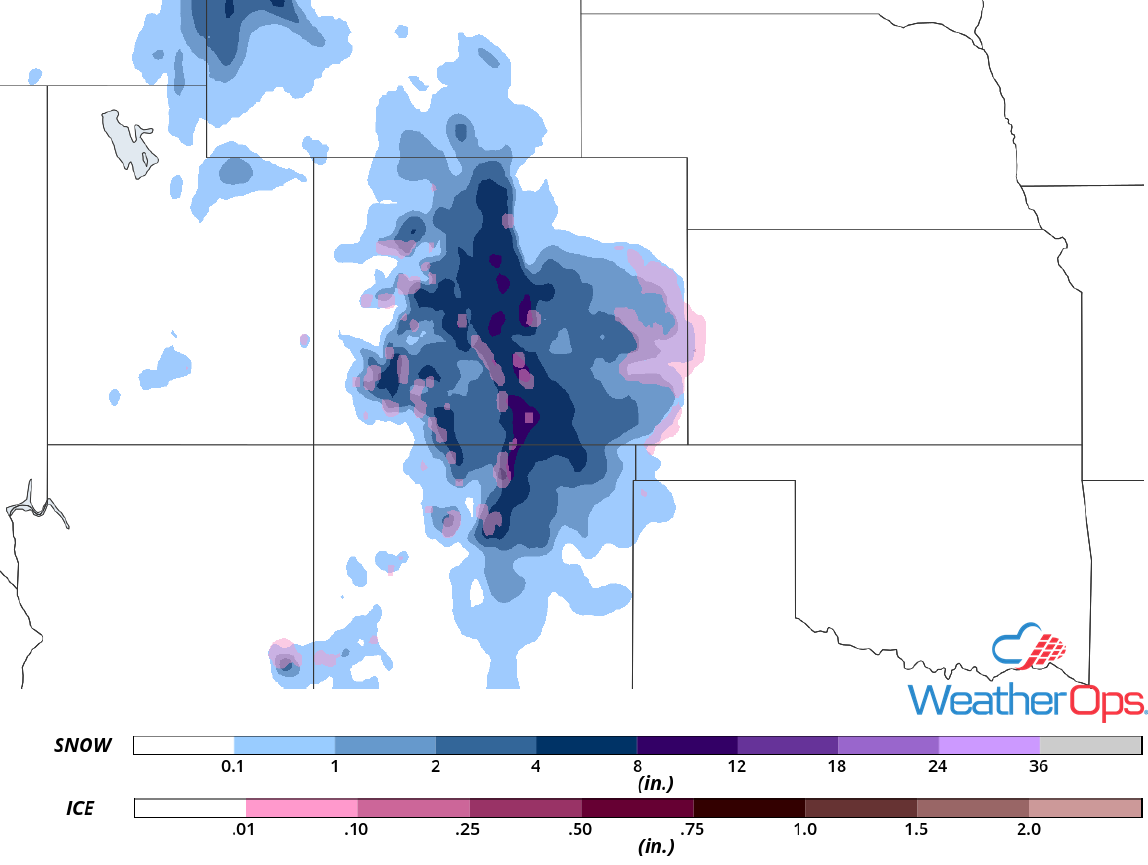 Snow Accumulation for October 30-31, 2018