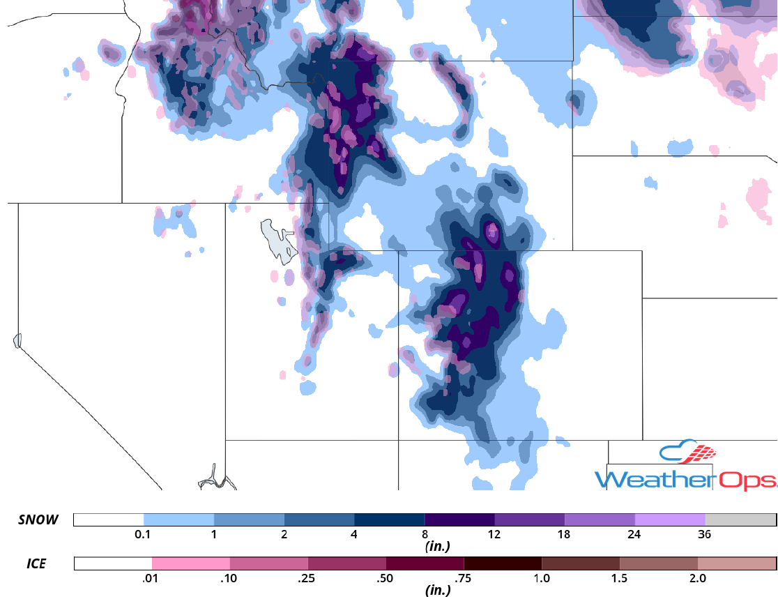 Snow and Ice Accumulation for November 2-4, 2018