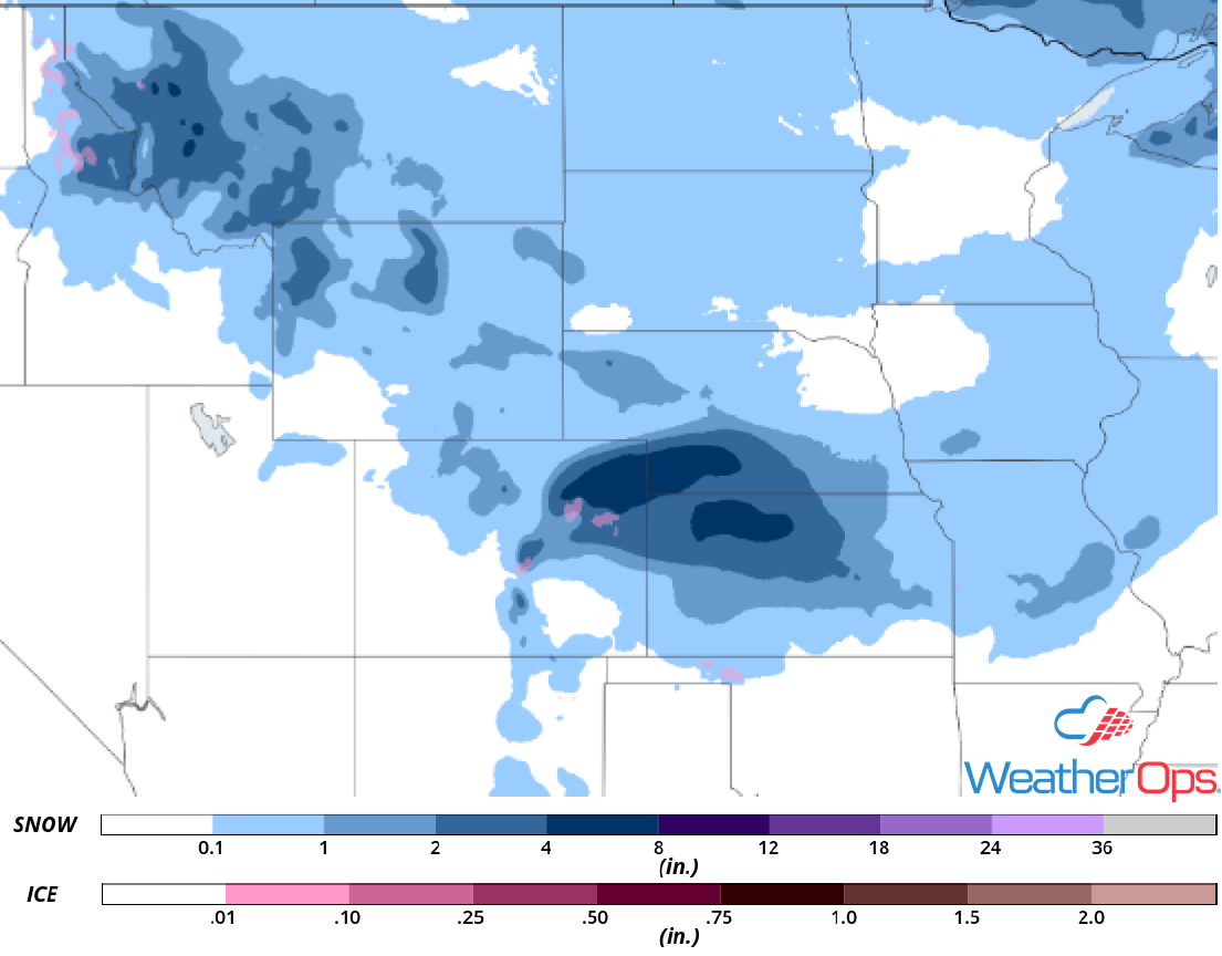 Snow Accumulation November 7-8, 2018