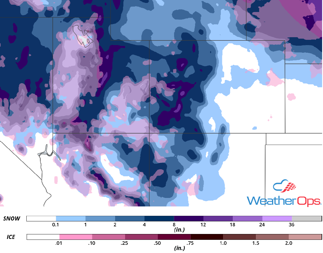 Snowfall Accumulation November 29-December 1, 2018