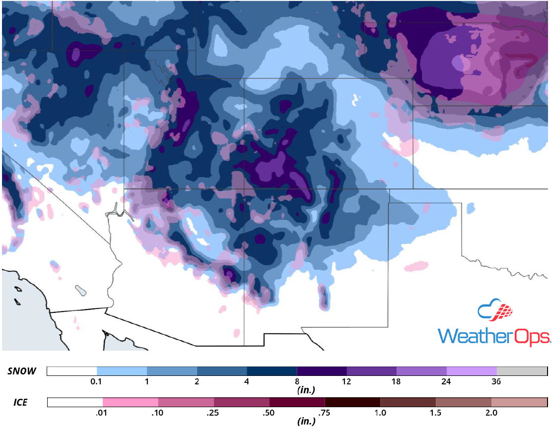 Snow Accumulation November 30-December 2, 2018
