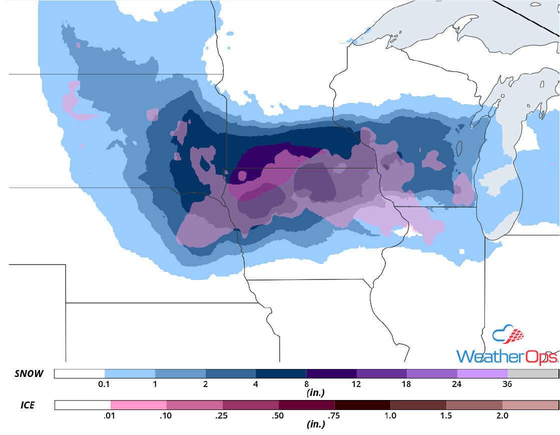 Snow and Ice Accumulation,April 17-18, 2018