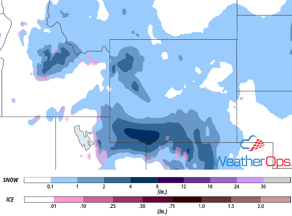 Snow Accumulation for Wednesday, October 10, 2018