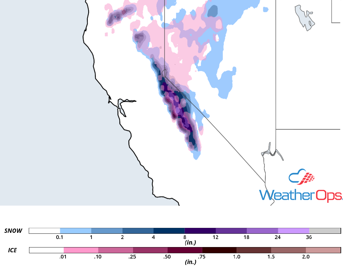 Snowfall Accumulation for November 21, 2018