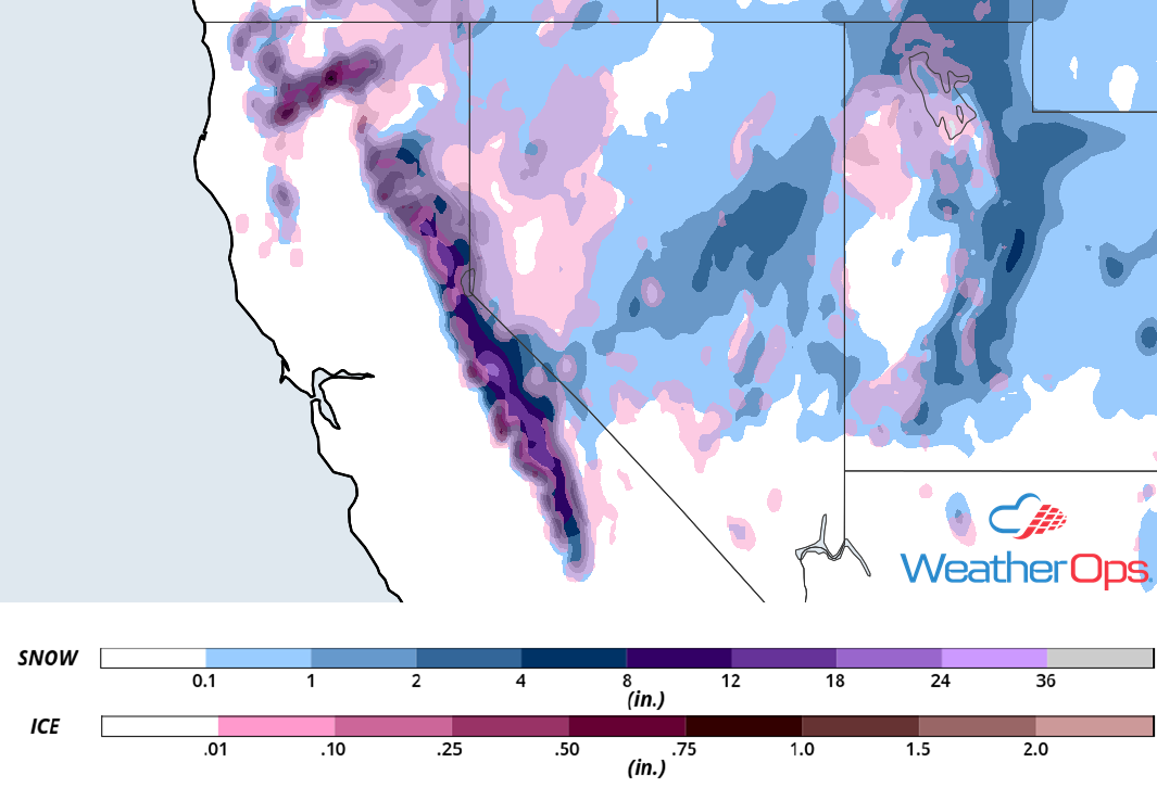 Snow and Ice Accumulation November 21-22, 2018