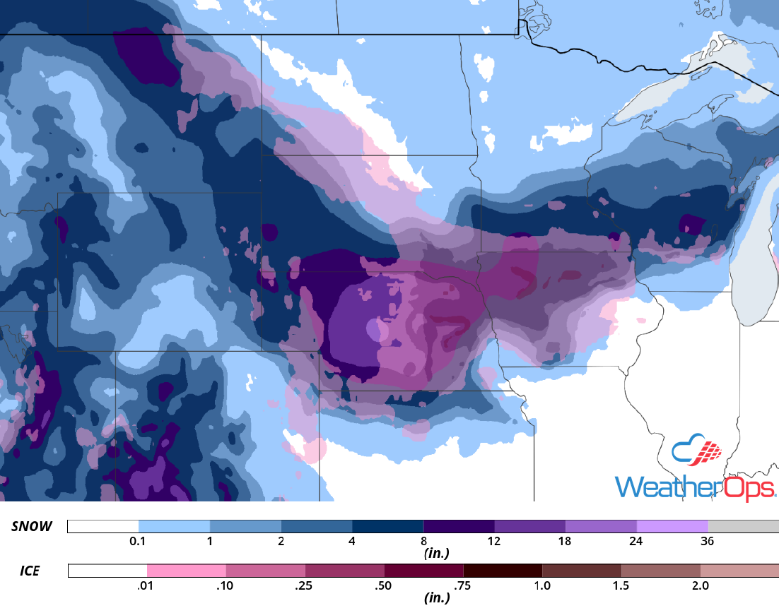 Snow Accumulation November 30-December 2, 2018