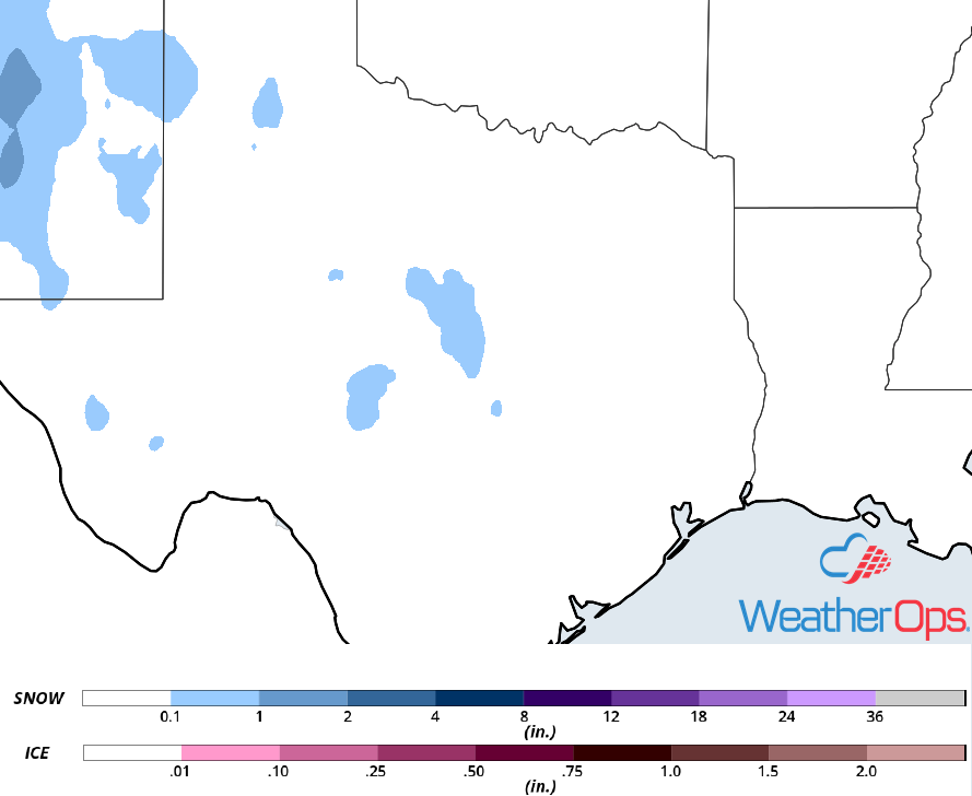 Snow Accumulation for Thursday, December 13, 2018