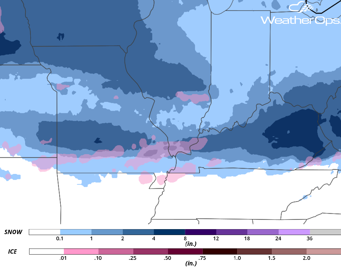 Snowfall Accumulation April 6-7, 2018
