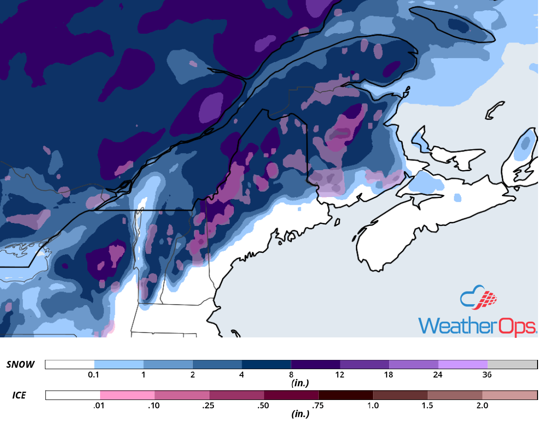 Snow Accumulation for November 9-10, 2018