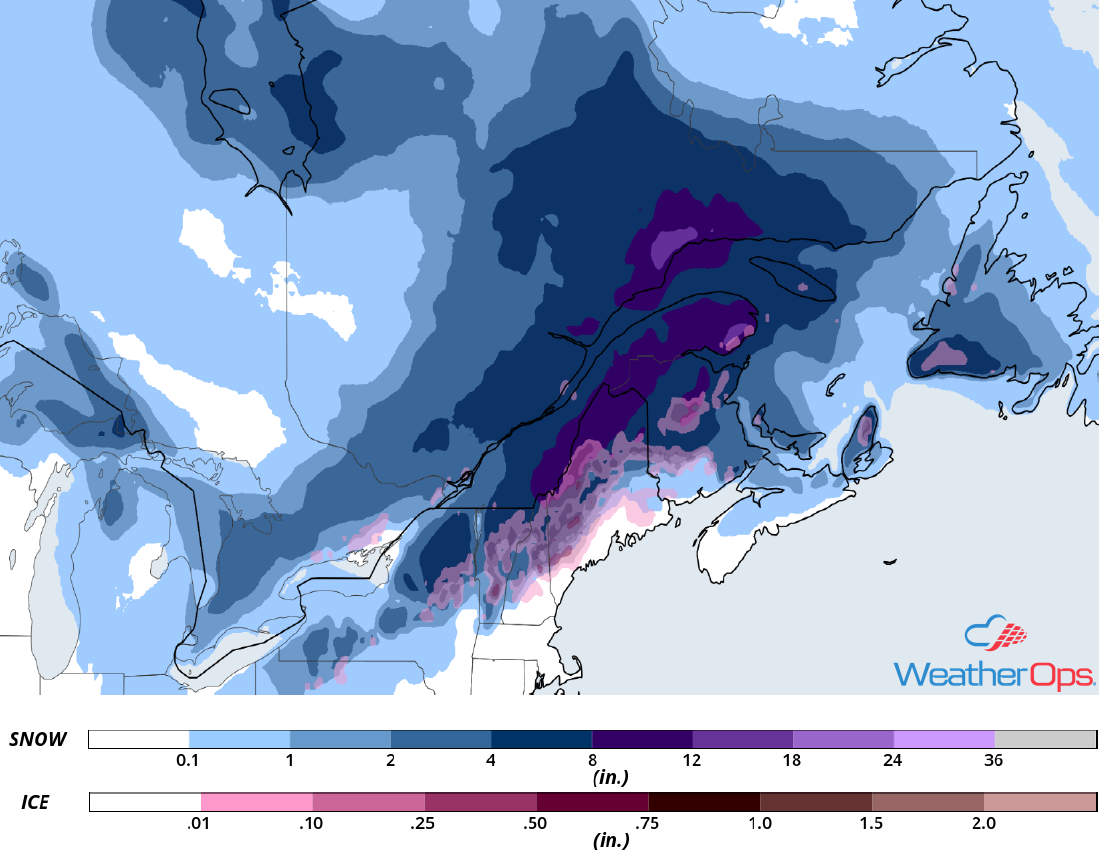 Snow Accumulation for Tuesday, November 13, 2018