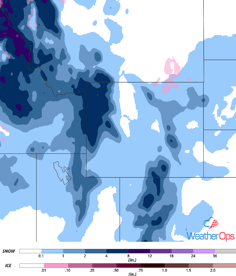 Snow Accumulation for December 11-12, 2018