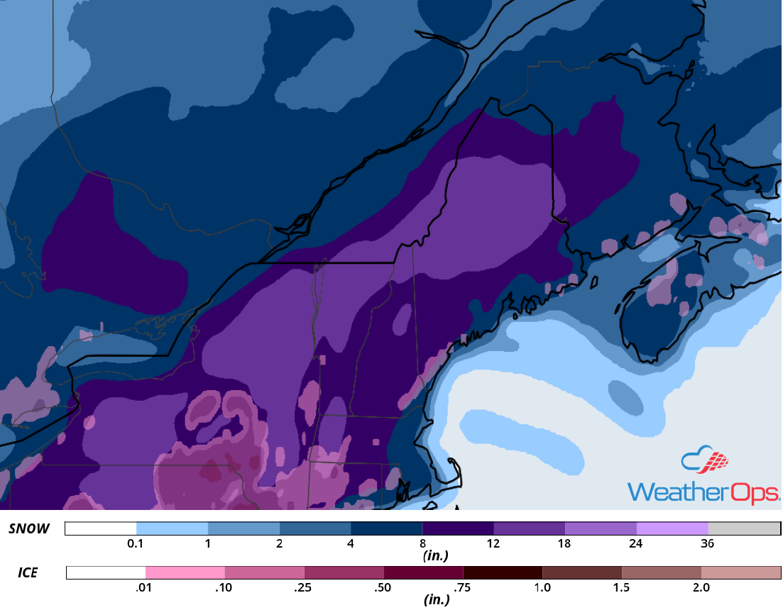 Snow Accumulation for November 15-16, 2018