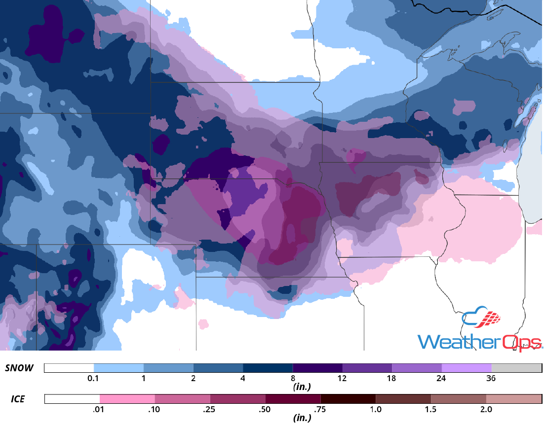 Snow Accumulation November 30-December 2, 2018