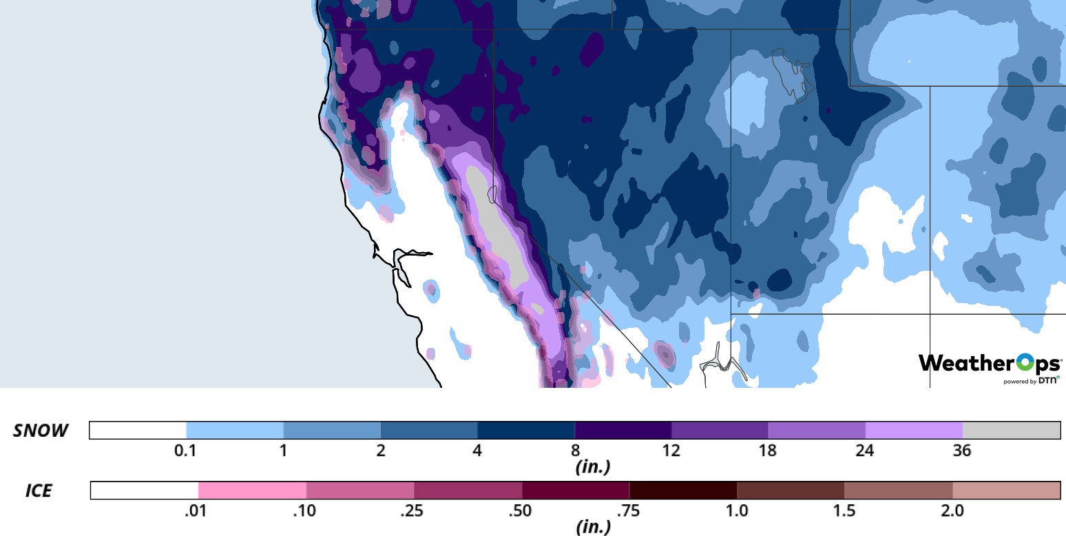 Snowfall Accumulation February 8-10, 2019