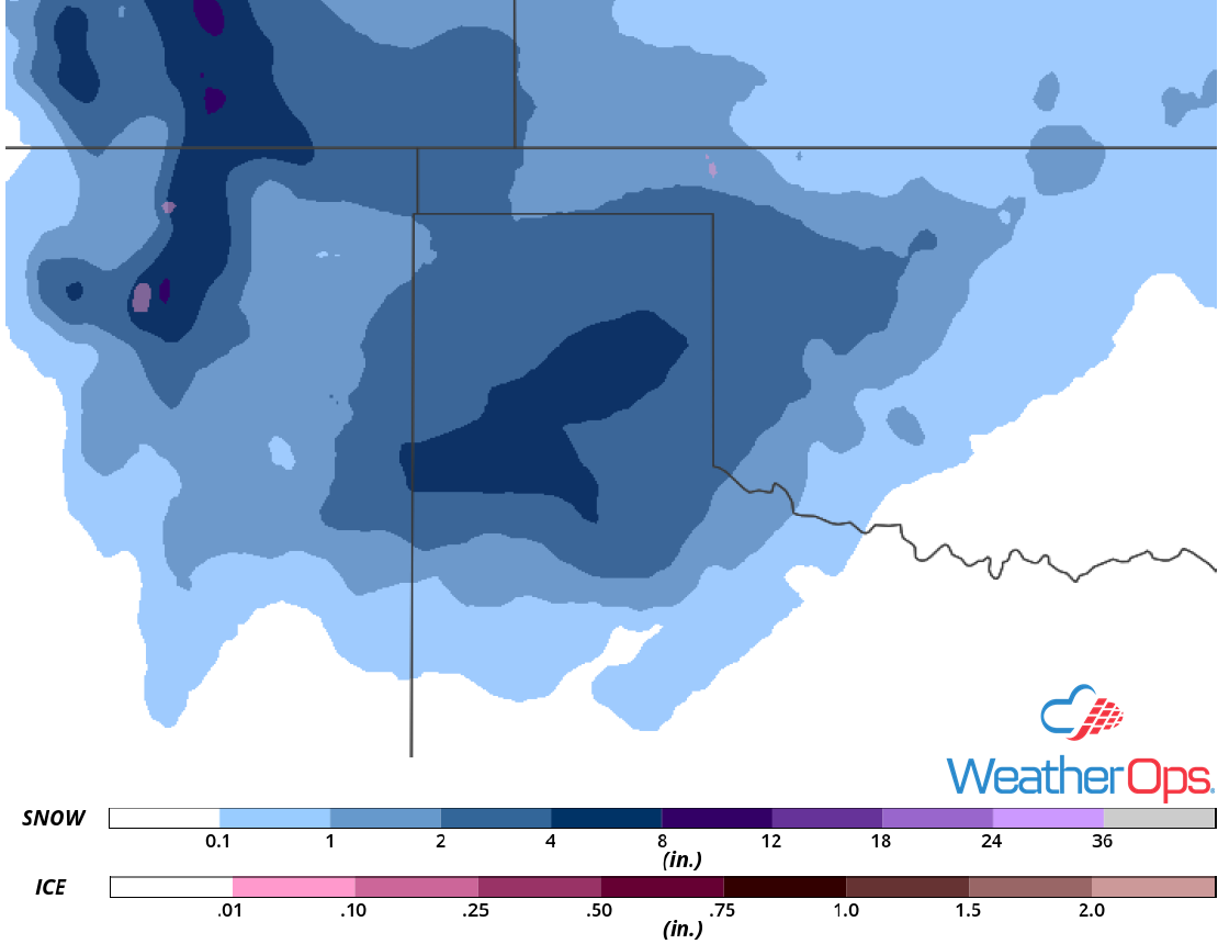 Snowfall Accumulation for Sunday, November 11, 2018