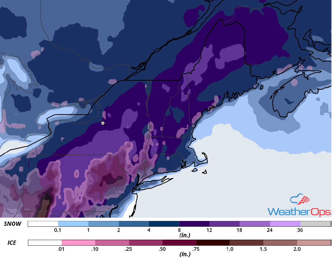 Snowfall Accumulation for November 15-16, 2018