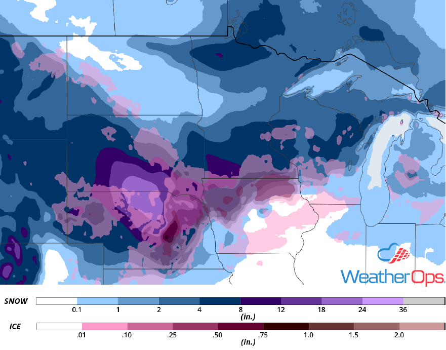 Snowfall Accumulation for Friday, November 30, 2018