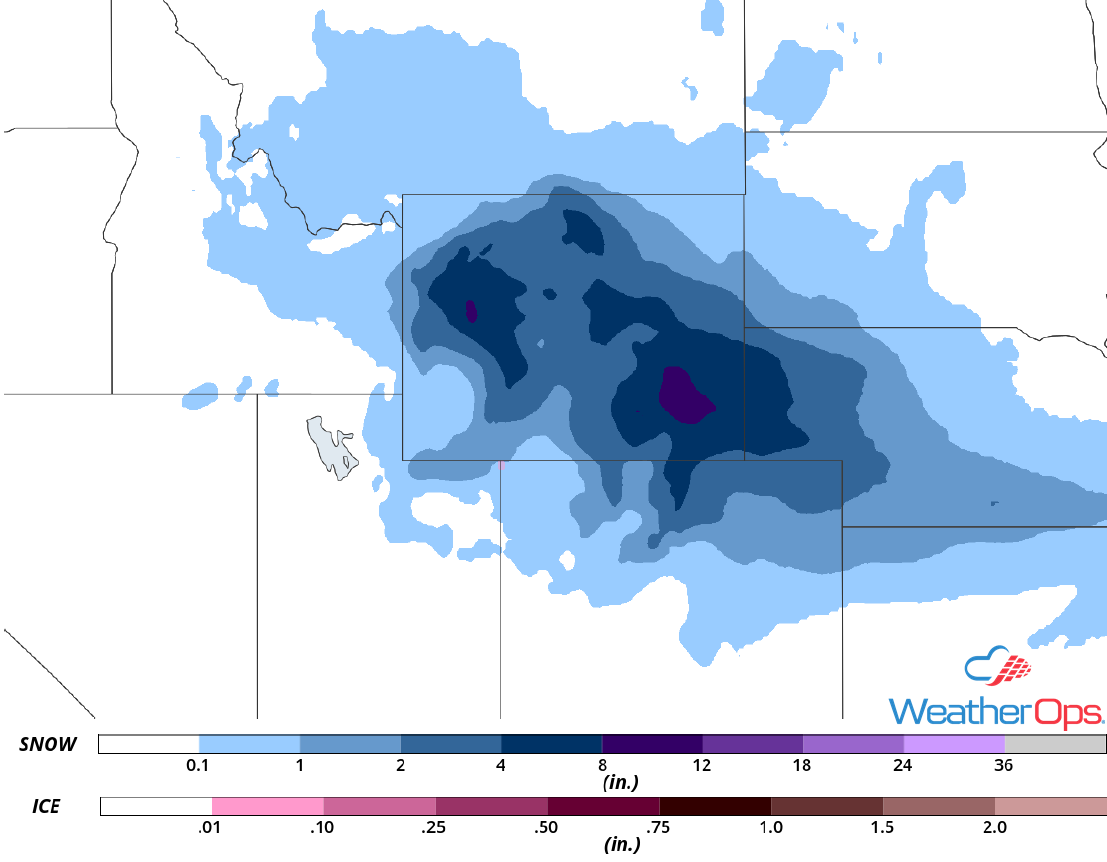 Snow Accumulation for November 16-17, 2018