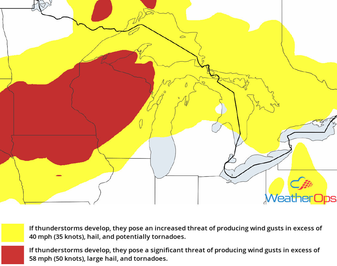 Thunderstorm Risk for Monday, August 27, 2018