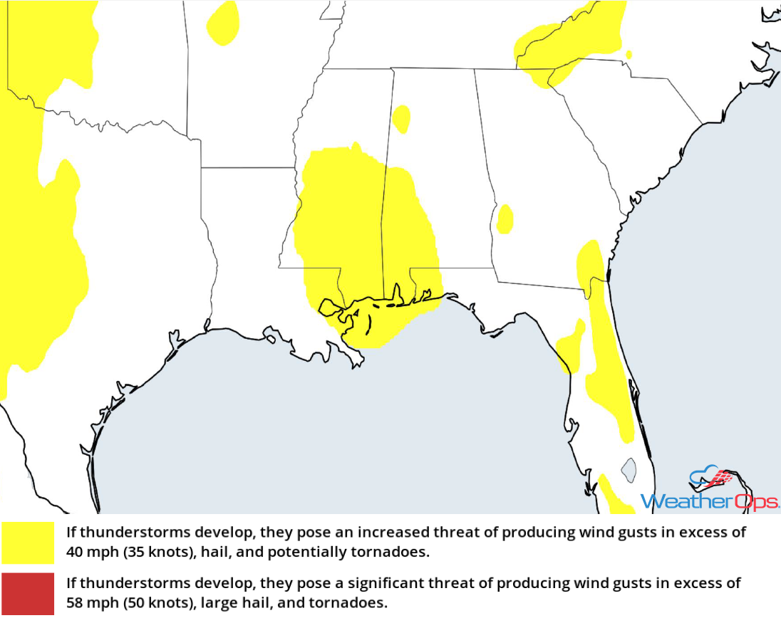 Thunderstorm Risk for Tuesday, September 4, 2018