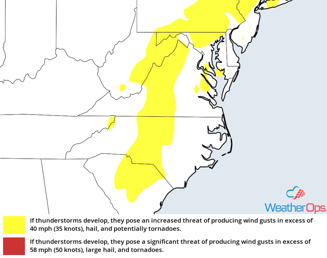 Thunderstorm Risk for Monday, September 21, 2018